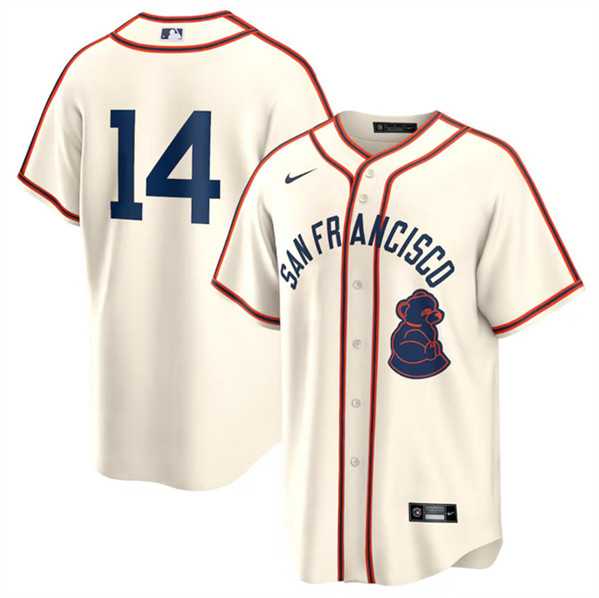 Men%27s San Francisco Giants #14 Patrick Bailey Cream 2024 Rickwood Classic Stitched Baseball Jersey Dzhi